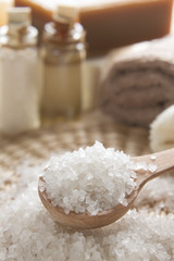 Aromatic spa set with sea salt and soap