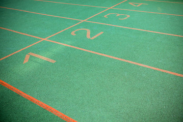 Green running track
