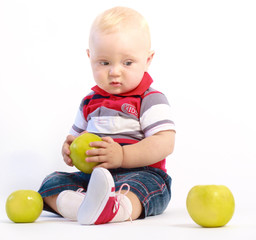 Fototapeta premium Child with apples
