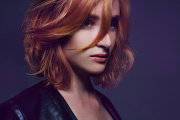 Beautyful trendy girl in a studio