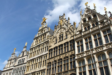 Fototapeta premium Medieval houses in Antwerp