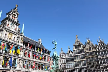 Deurstickers Grote Markt van Antwerpen © spacekris