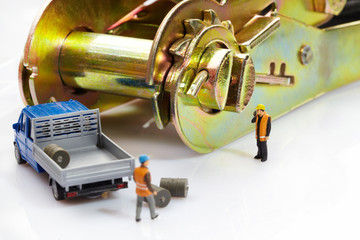 A Miniature world. Metal structure Repair