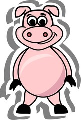 Obraz na płótnie Canvas мультфильм свиней