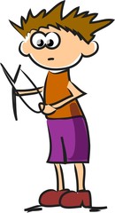 Смазливая счастливый мальчик мультфильм