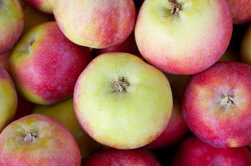 Red ripe apple background