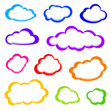 Wolken Set Bunt