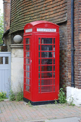 Fototapeta premium British red telephone box. Petworth. UK