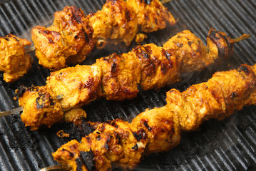 Indian Chicken Tikka Kebabs - 44102151