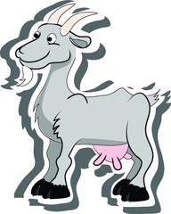 Векторный козы, живущие на ферме