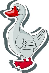 Векторный утки, живущие на ферме