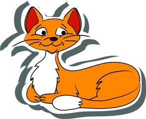 Векторный кот, живущий на ферме