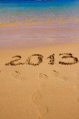 new 2013 year on the beach