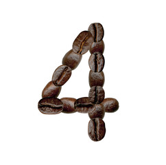 Fototapeta premium Number from Coffee Beans