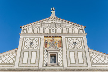 San Miniato al Monte basilica in Florence, Italy.
