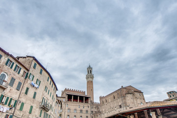 Fototapeta na wymiar Market square in Siena, Tuscany region, Italy