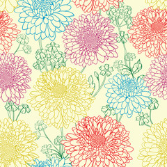 Materiał do szycia Floral seamless pattern