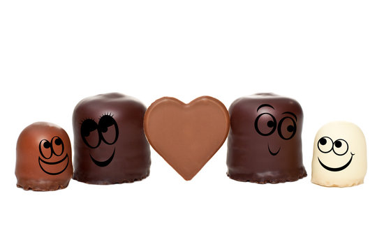 verschiedene Schaumk&uuml;sse Konzept Familie