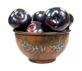 Bowl of plums
