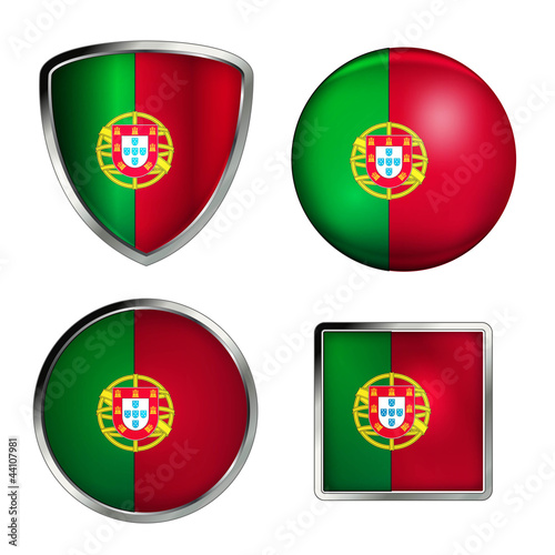 Portugal Flag Icon Set Stock Image And Royalty Free Vector