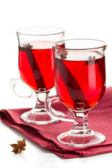 Hot spiced red drink