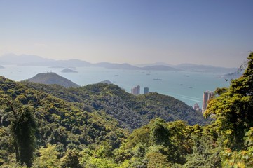 vue sur hong kong depuis le pic victoria