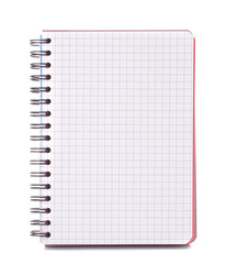 Open blank checked notebook