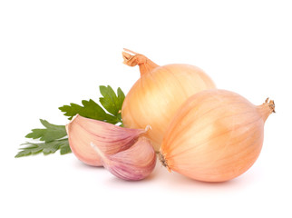 Onion and garlic clove