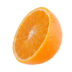 Sliced orange fruit half