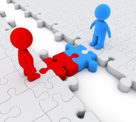 3d small people puzzle bridge