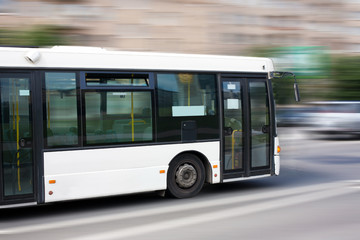 white city bus © Yuri Bizgaimer