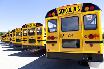 Plakat ¯ółty autobus szkolny