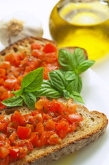 Bruschetta con pomodori- Bruschetta with  tomatoes