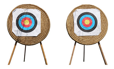 Two Straw Archery targets on a white background - 44114723