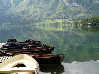 Empty boat on water