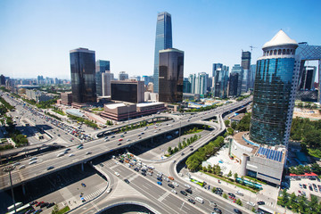 Naklejka na ściany i meble krajobraz współczesnego miasta, Pekin