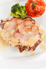 roasted meat with vegetables