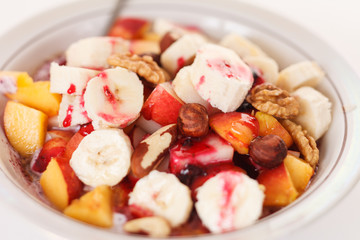 fresh muesli with fruits