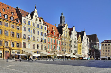 Fototapeta na wymiar Rynek (Market Square) in Wroclaw, Poland