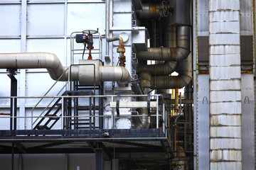 Industrial building, Steel pipeline