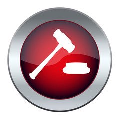 web button with the hammer, the judge