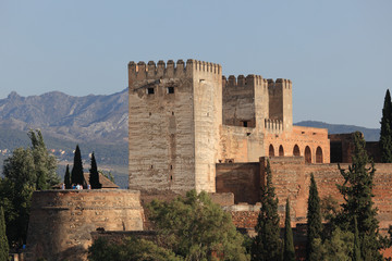 Naklejka premium Ramparts of the Alhambra. Granada, Andalusia Spain