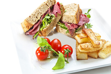 Closed Pastrami Sandwich