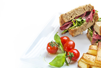 Closed Pastrami Sandwich
