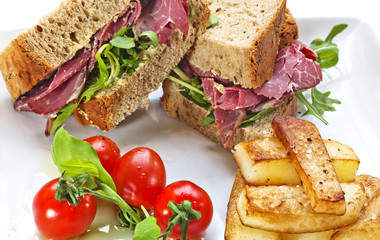 Closed Pastrami Sandwich