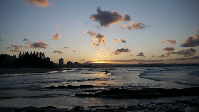 Die letzten Sonnenstrahlen an der Gold Coast