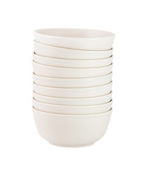 Obraz premium Stack of bowls isolated on white background