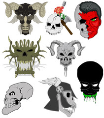 Fototapeta premium Skulls Vectors