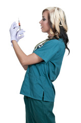 Female Doctor with Syringe