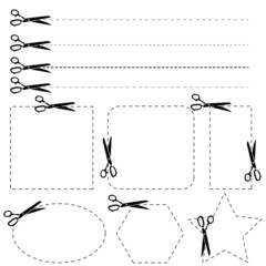 Coupon Cutting Banners Vectors